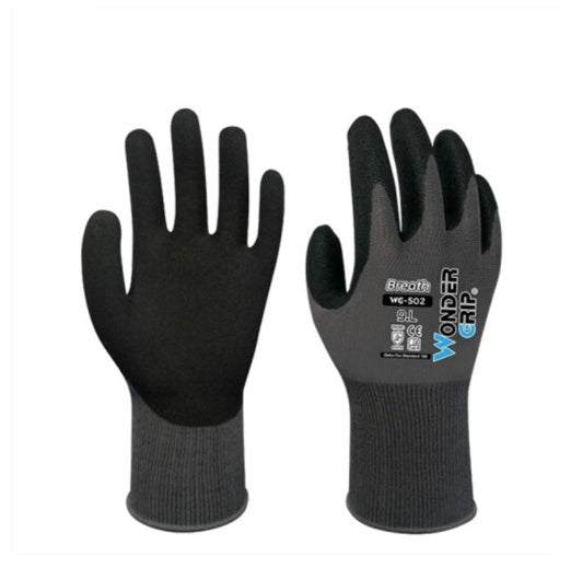 Guanti Rivestimento Intumescente in Nitrile Universale Traspirante, Antiscivolo, Resistente all'usura WG-502 Materiale in Poliestere per la Manipolazione 