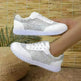 Versatile Lace-up Flat Shoes Casual Lightweight Thick-soled Running Sports Shoes Low-top Breathable Sneakers For Women - EX-STOCK CANADA