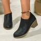 Chunky Heel Round Toe Ankle Boots With Side Zipper Design Fashion Fall Winter Short Boots For Women Shoes - EX-STOCK CANADA