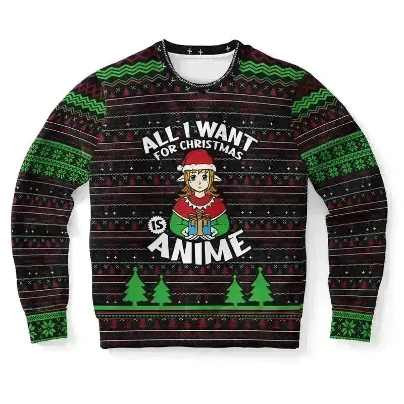 Autumn And Winter Pullover Sweatshirt Loose Large Size Couple Christmas Round Neck sweater - EX-STOCK CANADA