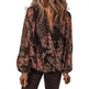 V-neck Long Sleeve Top Floral Print Women's Chiffon blouse Women - EX-STOCK CANADA