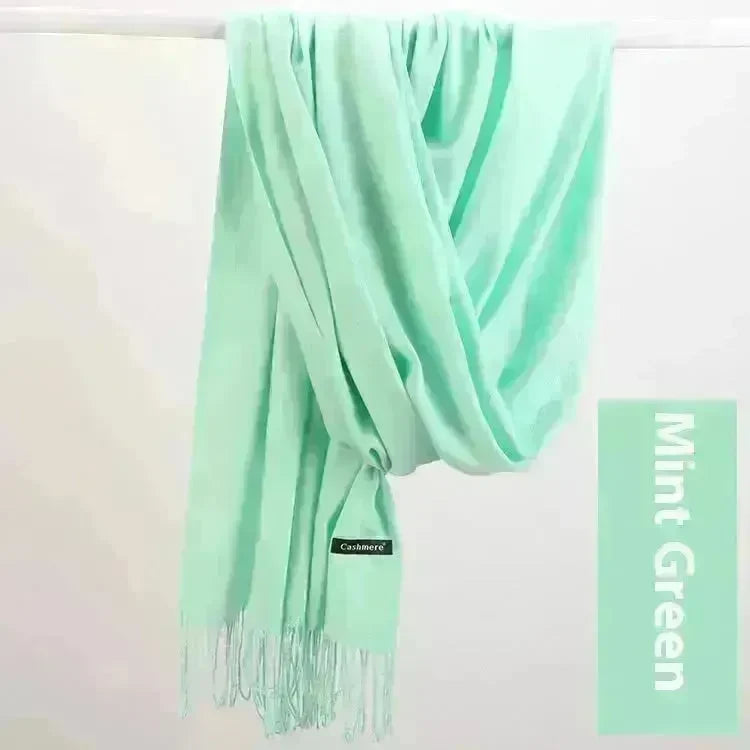 Pure Color Warm Keeping Scarf All-match Cashmere Shawl - EX-STOCK CANADA