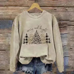 Round Neck Hooded Long Sleeve Four Christmas Trees Loose Hoodie Sweatshirt - EX-STOCK CANADA