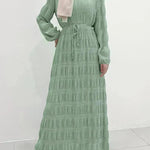 Vestido de gasa dulce de moda de la mujer Medio Oriente Dubai Abaya Vestido informal Abaya