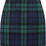 Women's High Waist Plaid Tight Pencil Wool Mini Skirt - EX-STOCK CANADA