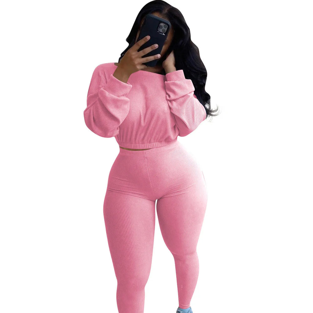 Ladies Autumn 2pcs Athleisure wear Outfit set - EX-STOCK CANADA