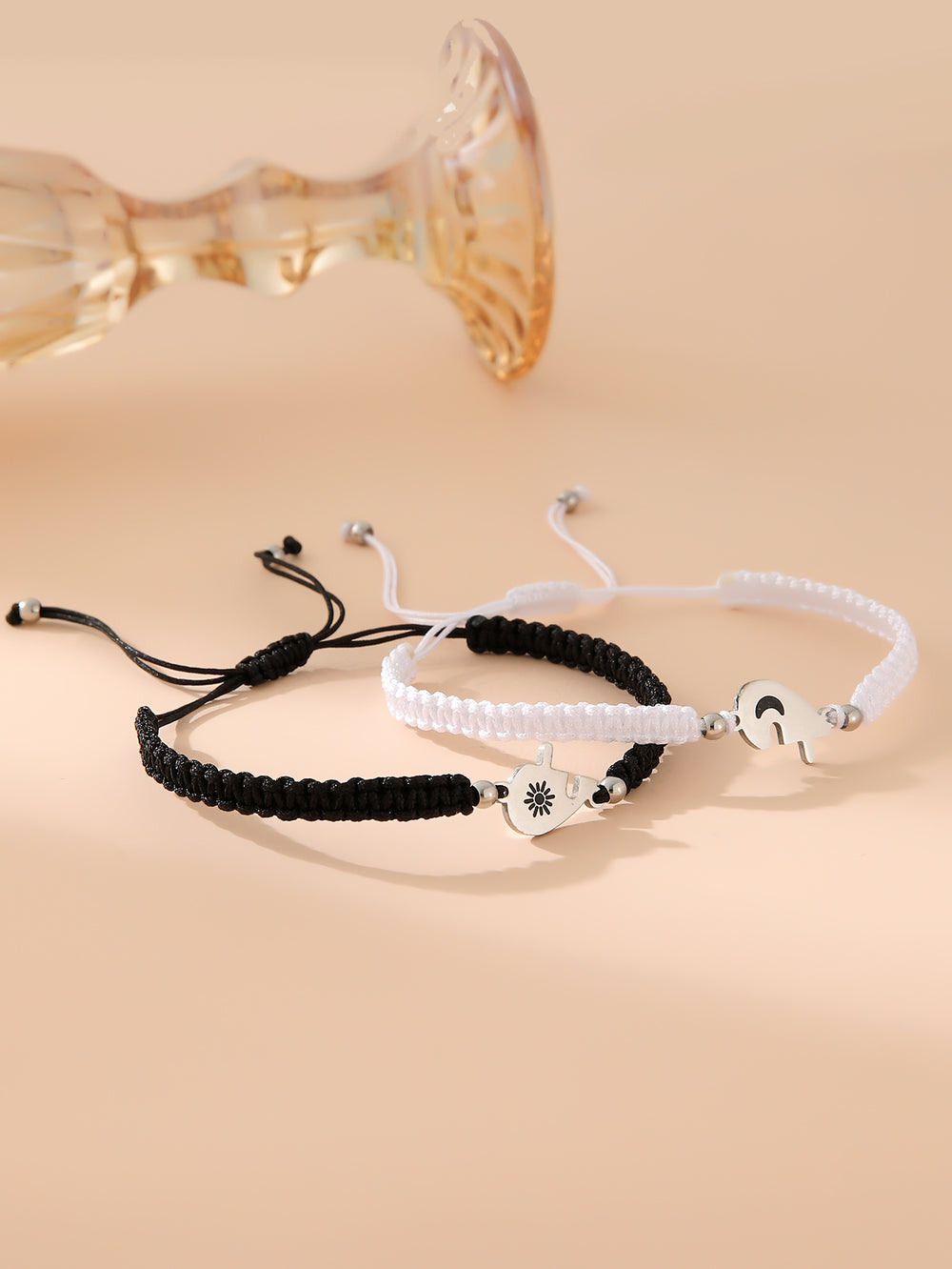 Hand-woven Adjustable Puzzle Love Sun Moon Couple Bracelets - EX-STOCK Canada