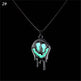 Zinc Alloy Noctilucent Necklace Halloween Ghost Glowing Grimace Pendant - EX-STOCK Canada