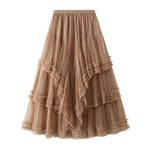 Slimming Multi-layer Gauze Skirt High-grade Midi Tulle Skirt - EX-STOCK CANADA