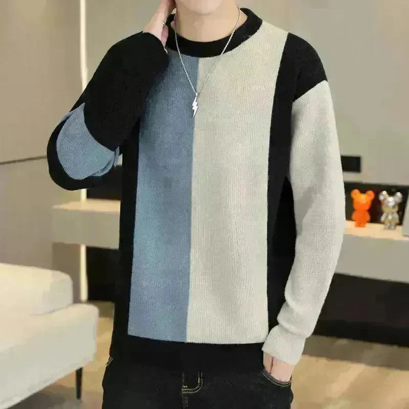 Fall Winter Crew Neck Warm Pullover Sweater Men - EX-STOCK CANADA