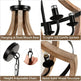 Solid Wood Modern Chandelier For Dining Room, Living Room, Kitchen, Island, Bedroom, Foyer, Height Adjustable, Brown - EX-STOCK CANADA