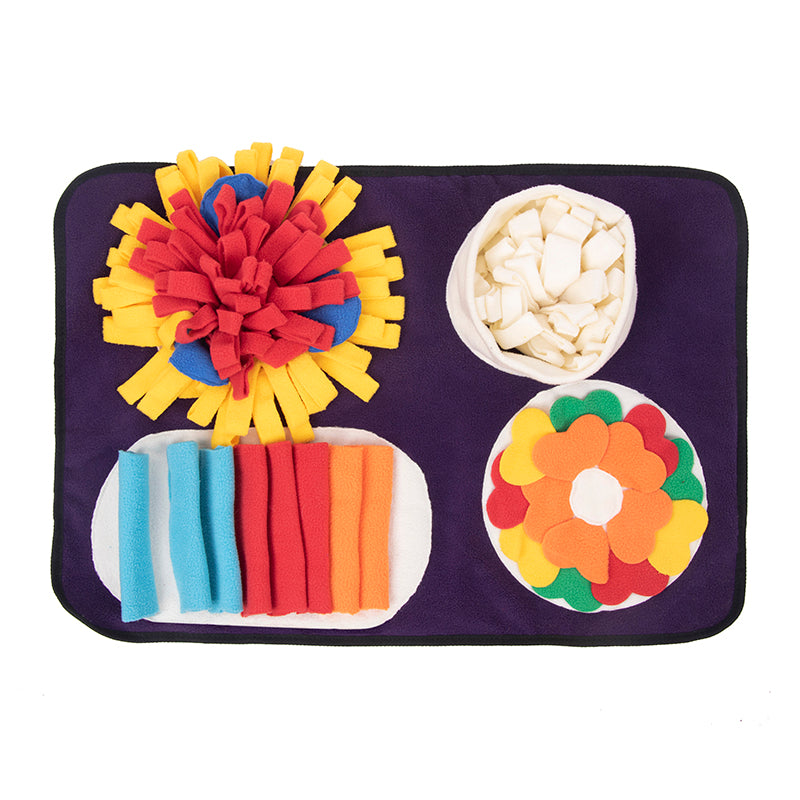 Italian Feast Snuffle Mat Interactive Dog Foraging Mat, Encourage Natural Foraging Skills, Durable And Machine Washable, Suitable For Large Medium Small Dogs 