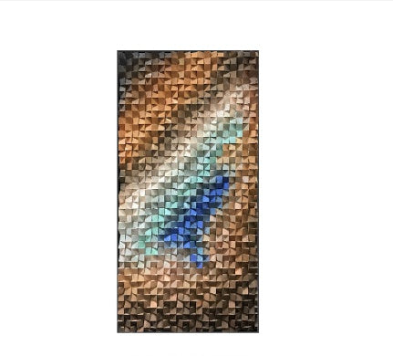 Wood Three-dimensional Painting Handmade Mosaic Art Mural 