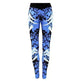 Dark Blue Printed Tight Gym Leggings - EX-STOCK CANADA