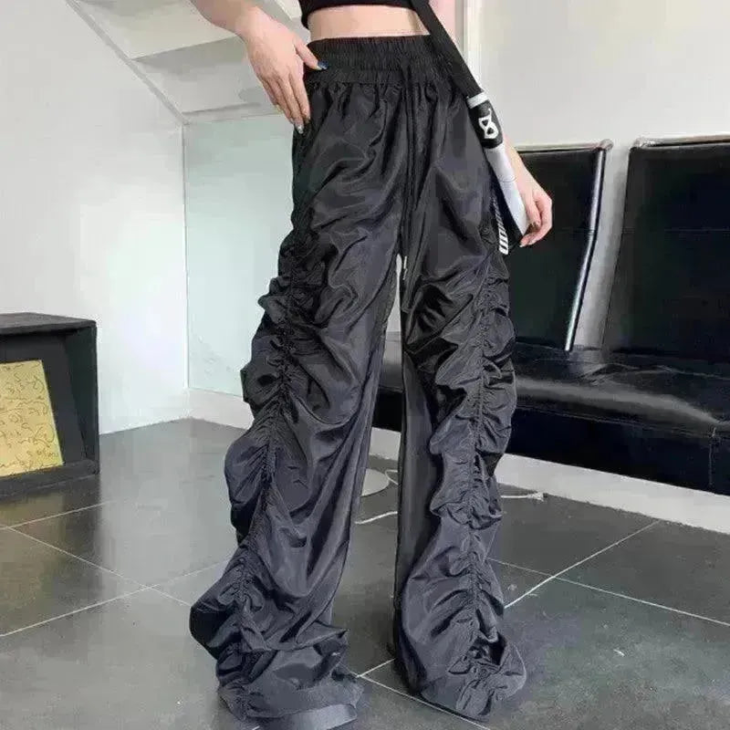 Dark Loose Mop High-waisted Trousers Women - EX-STOCK CANADA