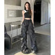 Dark Loose Mop High-waisted Trousers Women - EX-STOCK CANADA