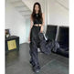 Dark Loose Mop High-waisted Trousers Women - EX-STOCK CANADA