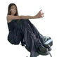 Dark Loose Mop High-waisted Trousers Women - EX-STOCK CANADA