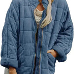 Capital de invierno algodón de algodón acolchado chaqueta de manga larga mujeres