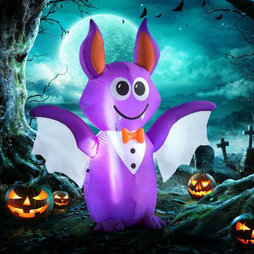 Outsunny 6ft Inflatable Halloween Decoration Bat, Blow Up Outdoor LED Yard Display, Waterproof EX-STOCK