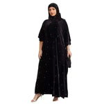 Black Abaya Hijab Jilbab Abaya for ArabMiddle East Arab Dubai Islamic Wear for Women Eid Jalabiya for Women Abaya Khimar set