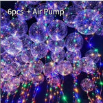 LED Glowing Balloon Party Decoration – 20" TPU Glow Balloons with Color Light Options