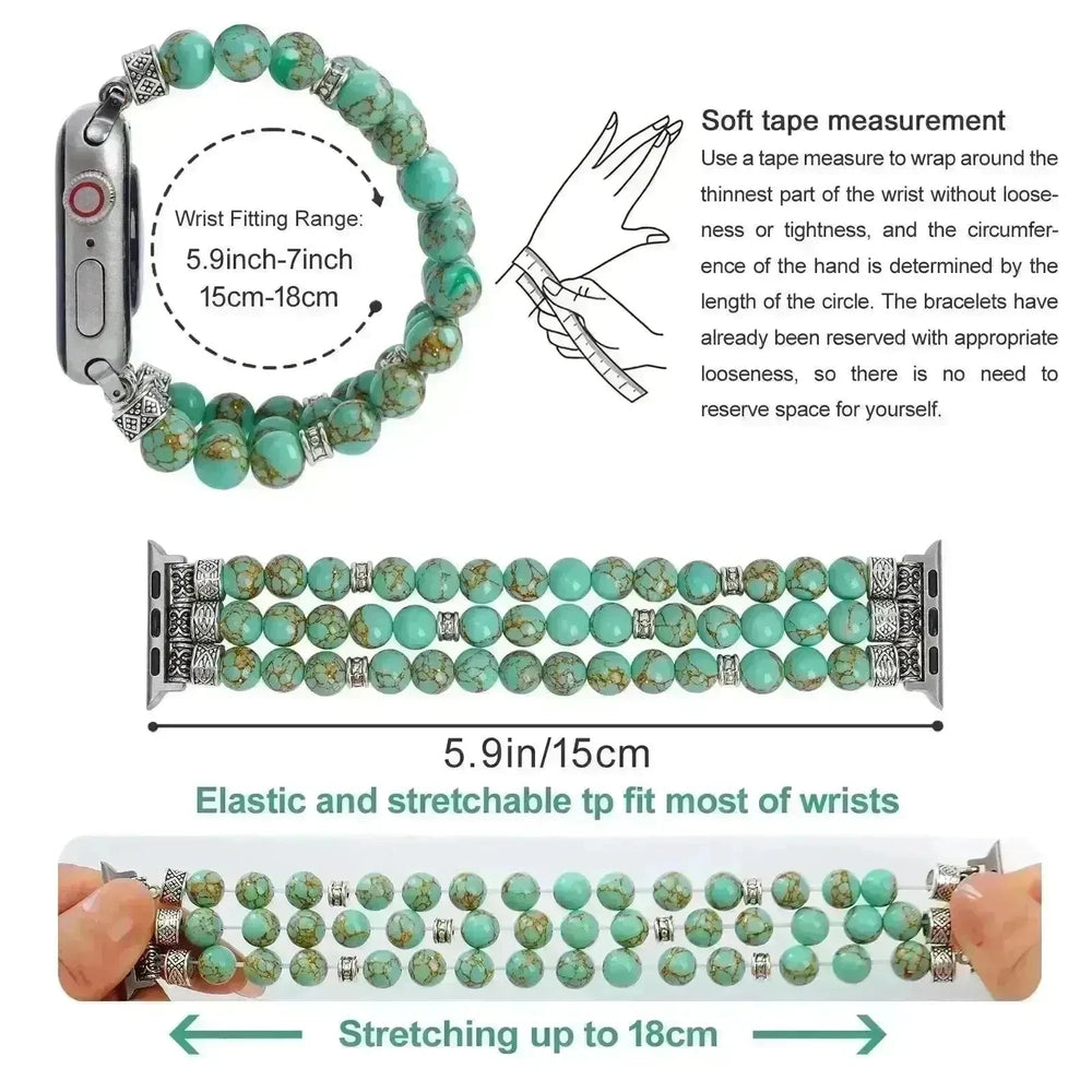 Beaded Bracelet Smart Phone Watch Strap for women - EX-STOCK CANADA