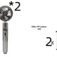 Propeller Driven Shower Head With Stop Button And Cotton Filter Turbocharged High Pressure Handheld Shower Nozzle - EX-STOCK CANADA