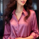 Professional Office Business Retro Unique Chic Satin Silk Blouse shirt Top for women - EX-STOCK CANADA