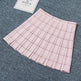 Mini Plaid Pleated High Waist Skirt A- Line Skirt - EX-STOCK CANADA