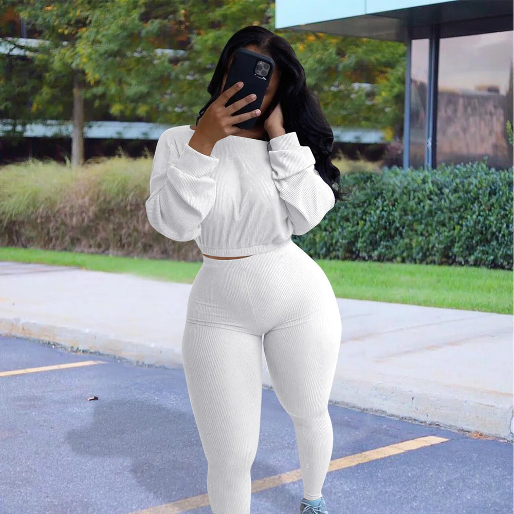 Ladies Autumn 2pcs Athleisure wear Outfit set - EX-STOCK CANADA