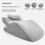 Sleeping Y-shaped Pillow Bed Watch Mobile Phone Memory Foam Pillow Neck Protector