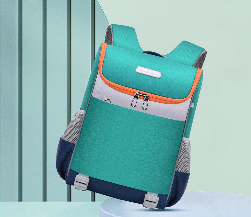 Kids Nylon School Backpack – Breathable Lightweight Primary School Bag (Small & Large) green