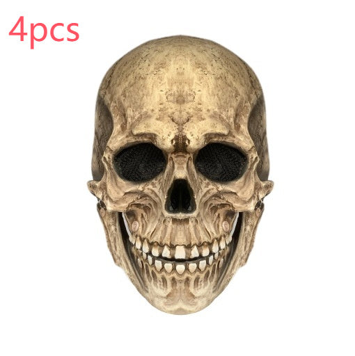 Halloween Movable Mouth Skull Mask Helmet Mouth Movable Skull Full Head Skull Mask EX-STOCK