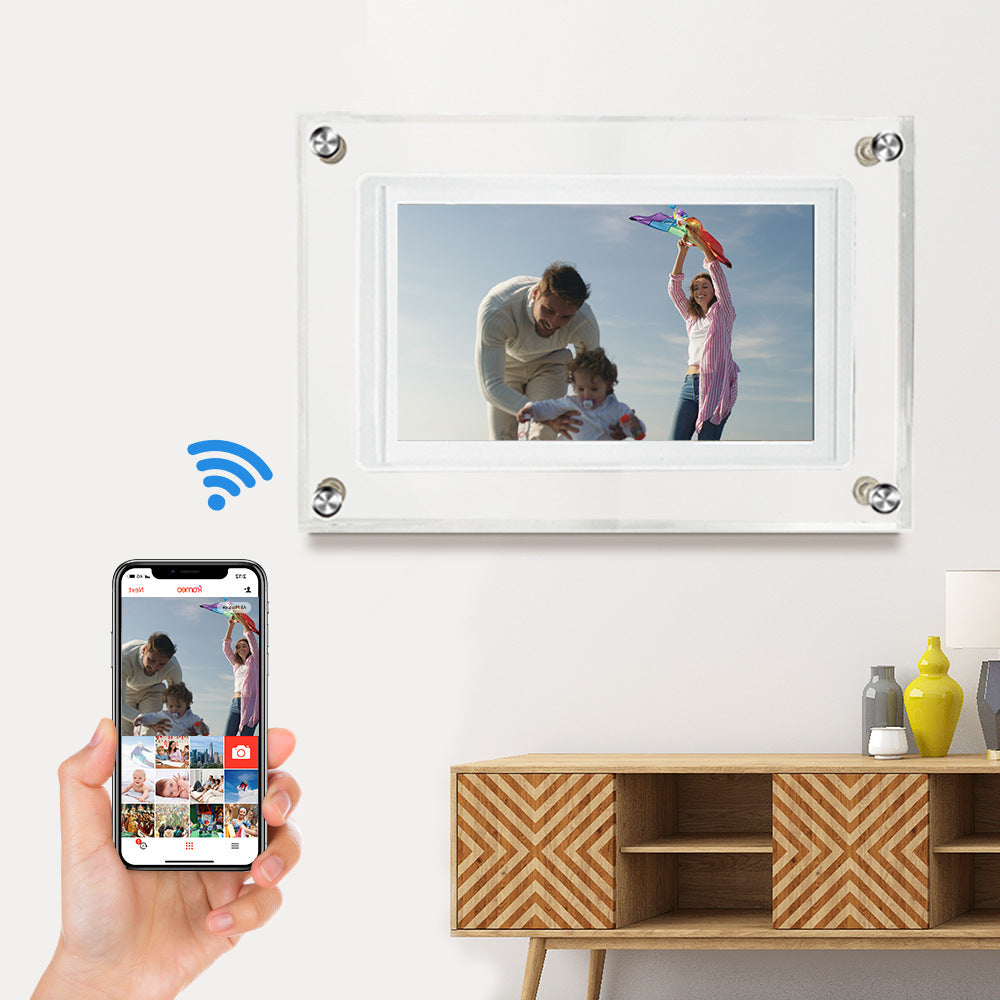WiFi Acrylic Digital Photo Frame – App-Controlled Smart Display (5", 7" & 10")