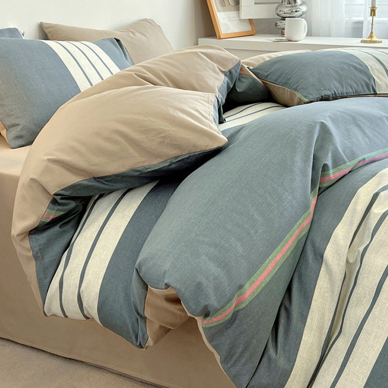 Pure Cotton Class A Four-piece Quilt Cover Household Pure Cotton Bed Sheet Duvet Cover EX-STOCK Canada 