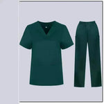 Women Nurse Uniform Female Hospital Nurse Costume V Neck Top Pants Set Nursing Uniforms Women Scrubs Set for Beauty Salon Massaging Workwear - EX-STOCK CANADA