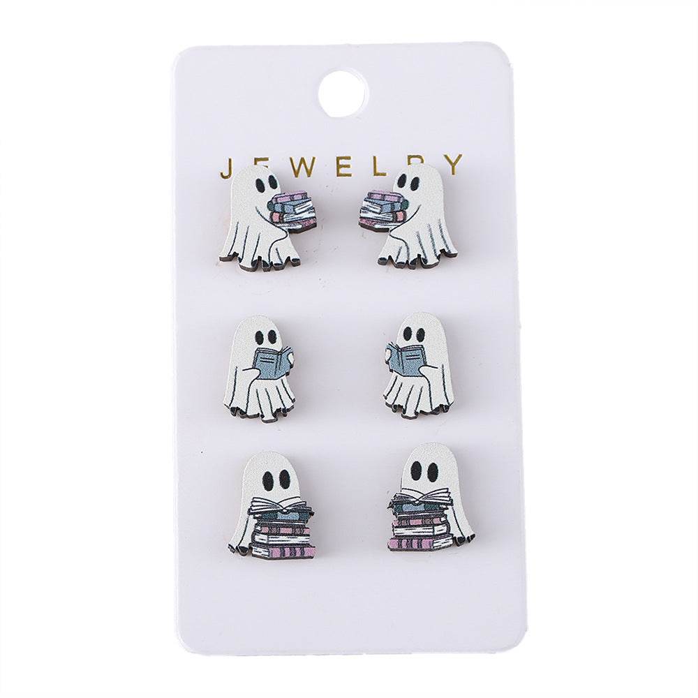Halloween Book Ghost Wooden Studs Suit - EX-STOCK Canada