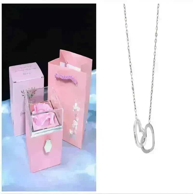 Rotating Soap Flower Rose Gift Box Creative Rotating Rose Jewelry Packaging Box Valentine's Day Gift For Women - EX-STOCK CANADA