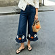 Women's Halloween Pumpkin Wide-Leg Jeans — product view 3 of 6 | EX-STOCK