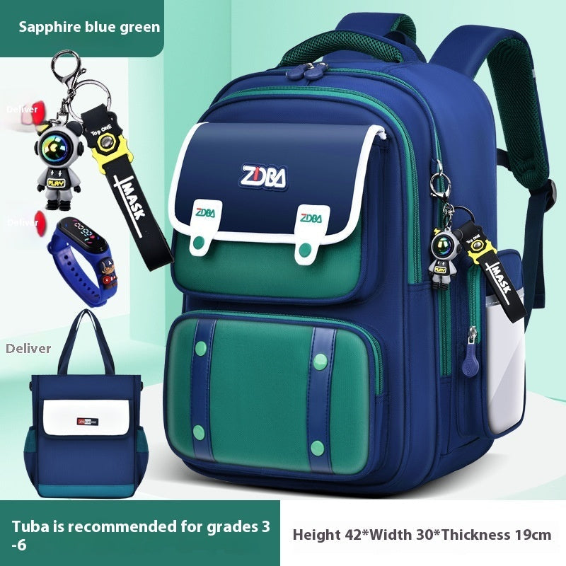 Schoolbag Boy Elementary School Students Three Four To Six Grade EX-STOCK