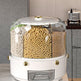 Large Food Storage Container 360 Rotating Rice Barrels Sealed Cereal Dispenser Rice Tank Grain Box Kitchen Storage Container 