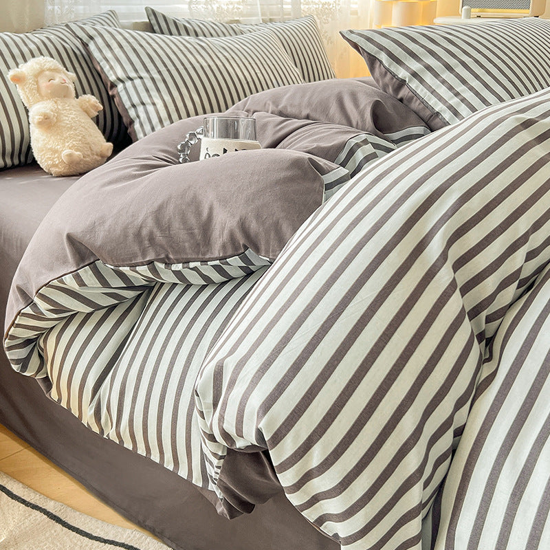 Pure Cotton Class A Four-piece Quilt Cover Household Pure Cotton Bed Sheet Duvet Cover EX-STOCK Canada 