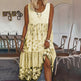 Casual Summer Boho Dress Floral Sleeveless Midi Dress EX-STOCK