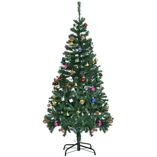4.9ft Green Christmas Tree Artificial Xmas Holidays Party With Decoration Ornament EX-STOCK Canada 
