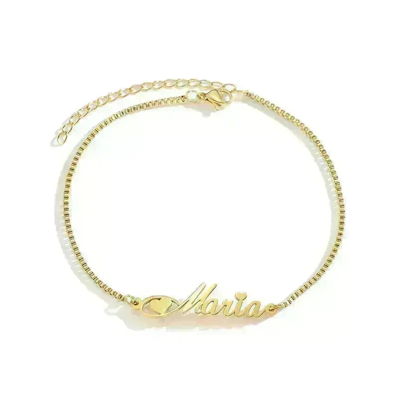 Women Custom and Personalized  Stainless Steel English Letter Bracelet From Europe And America - EX-STOCK CANADA