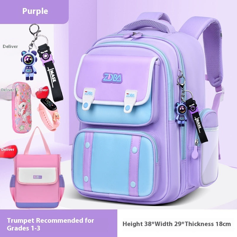 Schoolbag Boy Elementary School Students Three Four To Six Grade EX-STOCK