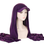 Solid Color Women's Scarf Hat Middle East All-matching Pullover Scarf Muslim Tam-o'-shanter - EX-STOCK Canada