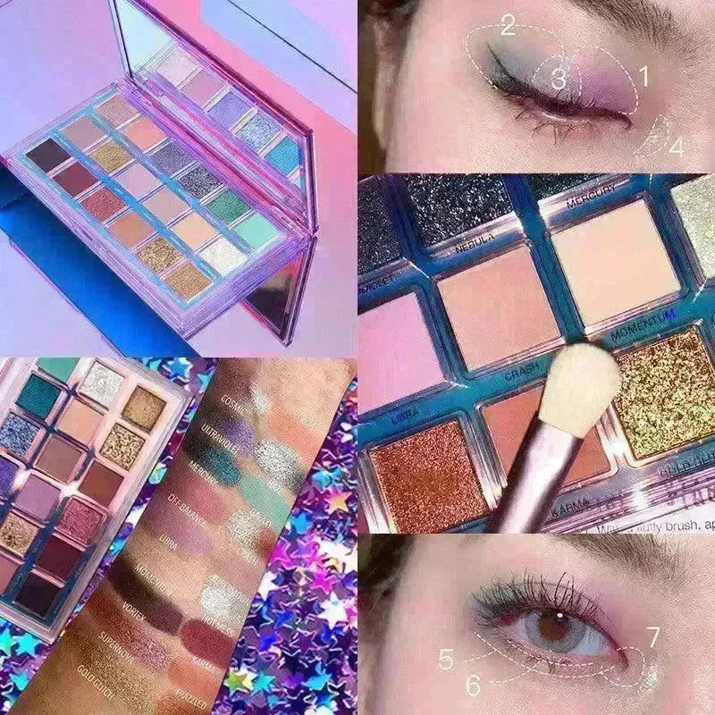 Desert Eyeshadow Palette Crystal Texture Matte Pearl Powder Delicate Eye Shadow - EX-STOCK CANADA