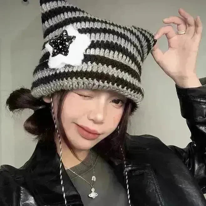 Breathable Windproof Cute Thermal Head Cover Woolen Cap beanies - EX-STOCK CANADA
